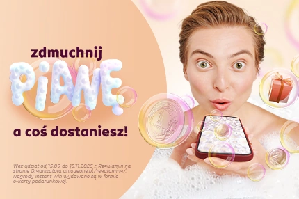 Woman in bubble bath