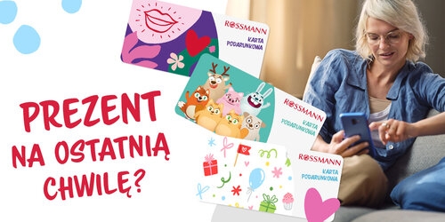 Karty podarunkowe dostępne w aplikacji Rossmann PL
