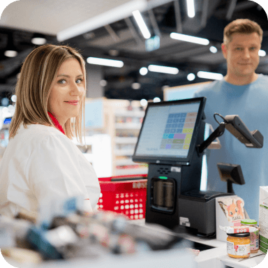 Interaktion zwischen Kunde und Mitarbeiter