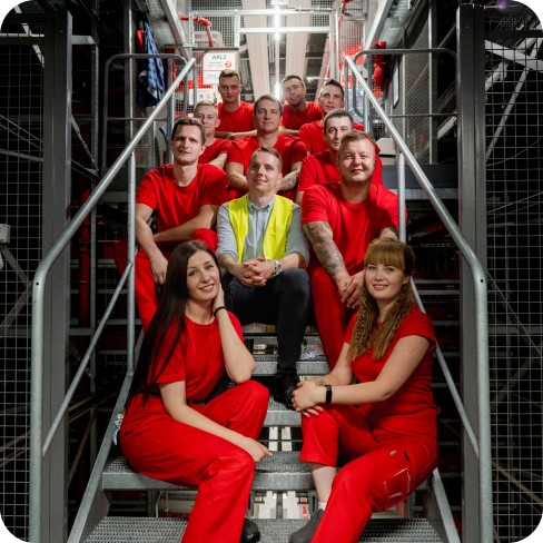warehouse team photo